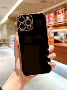 Electroplated Minimalist Phone Case Compatible With Apple