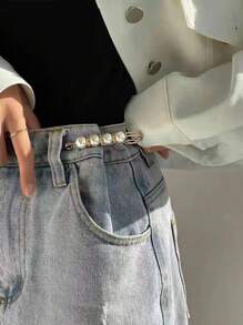 12 件仿珍珠胸针裤夹腰部调节器女士服装腰部收缩器防走光夹连衣裙配饰别针衣服包饰学校办公室配饰衬衫夹克珠宝圣诞节万圣节衣服别针有趣可爱教师礼物服装配饰包饰 - 彩色 - 查看 4