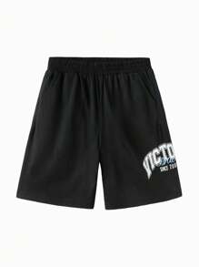 Balabala Boys' Quick-Dry Shorts, Breathable Summer Five-Point Pants, 2025 New Arrival - Black - View 2