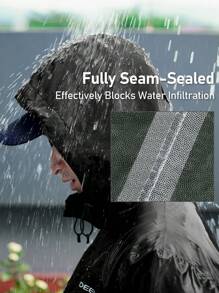 RODEEL 男士户外轻便防水防风长袖拉链连帽夹克非常适合户外徒步钓鱼骑行四季运动服