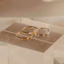 1pc Personalized Birthstone Ring, Customize Gemstones, Jewelry Gifts, Gift For Best Friend • Anniversary Gift • Adjustable Personalized Gemstone Ring ,Anniversary Gift/Birthday/Mother's Day/Friend/Wedding Gift - Gold - View 3