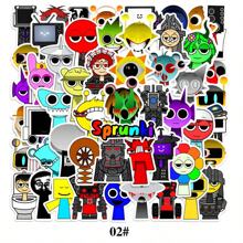Jujutsu Kaisen 52pcs/Set Cartoon Sprunki Rhythm Box Incredibox Sprunki Doodle Sticker Pack, Waterproof Decals For Water Bottle, Laptop, Notebook, Phone Case, Guitar, Skateboard
