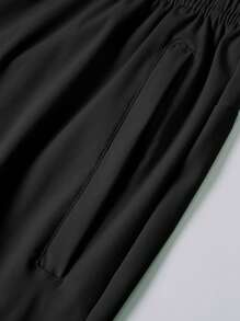 Women's Breathable Elastic Waist Straight Leg Casual Sports Pants, Versatile For Workout, Yoga, Summer - Multicolor - View 3