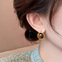 一对充满女性设计感的蛇形耳环，欧美网红款，夸张个性优雅，长款耳环