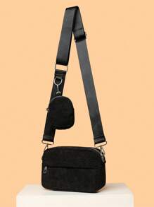 2 Stück Herren Mode Cord Umhängetasche einfarbig Schultertasche leicht, geeignet für Reisen, Schüler, Studenten, Teenager, Sommer, Lässig, Outdoor, Reisen, Abschlussgeschenke, Geburtstag, Streetwear