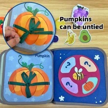 Interactive Early Education Book For Infants, Tear-Resistant Soft Book, Promoting Cognitive Learning For Babies, Introducing Fruits And Vegetables - Multicolor - View 6