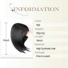 Pieza superior sintética con flequillo de cortina y raya al medio - Flequillo con clip invisible para cubrir el cabello ralo y línea del cabello, apariencia natural para peinado diario y aumento instantáneo de volumen, extensión de cabello con clip para mujeres