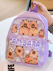 New Cartoon & Cute Backpack, Simple Fashion Casual Everyday Use - Multicolor - View 9