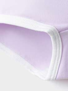 Balabala 女童抗菌平角內褲，柔軟的幼兒和年輕女孩內衣，3件裝 - 紫色調 - 查看 5