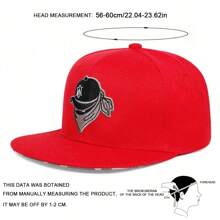 1 buah Topi Baseball Pria 666 Bordir Jari Gaya Hip Hop Street Kartun, Topi Kasual Pelindung Matahari yang Dapat Diatur untuk Aktivitas Luar Ruangan, Perjalanan Musim Semi/Gugur, Pantai, Pesta - MultiWarna - View 2