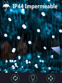 Royal Blue Christmas Lights With V3 LED Bulb Black Waterproof Cable Outdoor Christmas Decoration Christmas Tree Garland Linear Series Energy Efficient Bright Lights