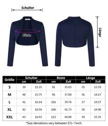 MODISFRAU Women's Bolero Short Cardigan Festive Short Cardigan Elegant Shoulder Jacket - 藏蓝色 - 查看 6