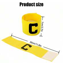 1 pieza Brazalete ajustable y elástico de capitán con la letra "C", disponible en varios colores, para combinar con juegos y entrenamientos de deportes de equipo a fin de identificar claramente la posición del capitán del equipo y facilitar las actividades
