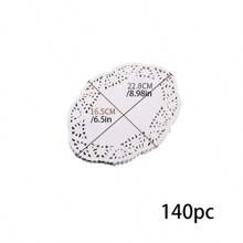 140 Pieces Of Lace Paper Shape, Oil Absorbent Paper Mat, Lace, Fried Snack Cake, Flower Bottom Paper, Baking Paper, Food Mat, Pizza Paper, Cake Mat, Square, Oval, Round Three Shapes Are Available