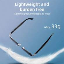 New Smart Glasses For 2025, Automatic Color Changing Glasses, Sunglasses That Automatically Turn Black In 3 Seconds Under Sunlight, Wireless Connection To Smartphones, Audio Glasses For Listening To Music, Making Phone Calls, Supporting AI Voice Assistants, Compatible With Android/IPhone, Suitable For Indoor, Sports, Driving Glasses, Unisex Sunglasses, Anti Blue Light Glasses, Suitable For Holiday Gifts - Black Temples + Gold Frame - View 3