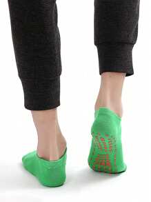 1/4 paire de chaussettes antidérapantes en silicone unisexe pour le trampoline, convenant aux femmes et aux hommes pour l'hôpital, le yoga, le pilates et les sports d'intérieur