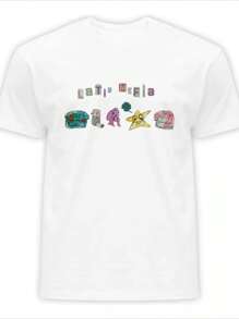 Camiseta gráfica con estampado especial de mafia latina retro para hombre Camiseta casual de verano de tela transpirable, camiseta informal de manga corta con cuello redondo de 220 g, camiseta 100% algodón engrosada - Blanco - Ver 1