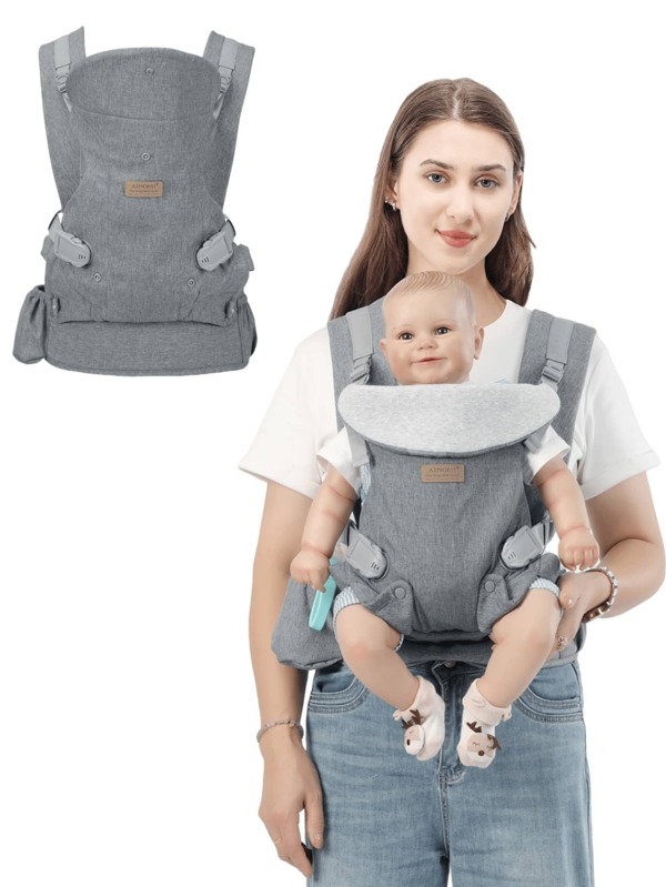 Infant Carrier Backpack, Newborn & Toddler Waist Stool For Outdoor Use, Versatile Front & Back, Baby Wearing Essential