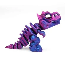 Modelo de dinosaurio T-Rex impreso en 3D - Coleccionable perfecto, obsequio de fiesta y decoración de escritorio de oficina | Regalo ideal para el Día de San Valentín / Día de la Mujer - Multicolor - Ver 6