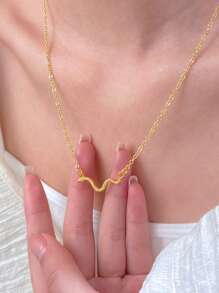 1 Stück neue modische, einfache Schlangen-Anhänger Halskette für Frauen, Frühlings-/Sommer-Accessoire