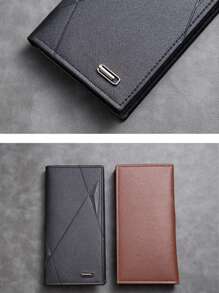 男士钱包，青年薄软皮夹，大容量，多个卡槽，时尚长款钱包适合青少年夏季休闲户外运动或度假旅行或毕业礼物或生日礼服配饰