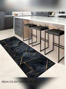 1 块现代超长走廊地毯，100% 涤纶，可机洗，防滑，防污，针织，适用于人流量大的区域、客厅、卧室、家庭办公室、厨房、房间装饰，机器制造