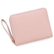 Zipper Coin Purse, Girl's Compact Large Capacity Wallet, Multi-Card Slots Ultra Thin Minimalist Card Case