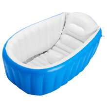 HuaTnag Bañera Inflable Para Bebés Portátil Tina Plegable Con Bomba Color (Azul,Rosa)