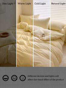 Solid Soft Quilt Cover 3pcs Set Duvet Covers Set