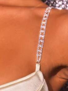 2 件装时尚水钻胸罩内衣肩带女士顶级珠宝性感镂空水晶肩带身体珠宝配饰-婚礼季时尚单品 - 彩色 - 查看 7