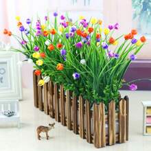 4 Ramos de Flores de Tulipán de Plástico, Flores Artificiales Falsas para Decorar el Hogar, Jardín, Patio, Porche, Macetas, Interiores, Habitaciones y Exteriores, Decoración de Granja para Primavera y Verano