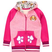 Paw Patrol Hoodie | Skye Girls' Pink Glitter Hoodie | Kids Zip Up Jumpers