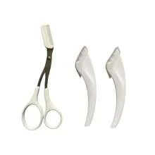 1 pieza, Cortapelos de cejas/Recortadora de cejas en forma de media luna, cuchilla segura, rasuradora de cejas para principiantes, set exclusivo para hombre/mujer
