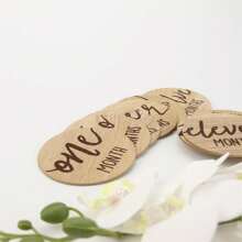 6/12 件新生儿里程碑木块，每月成长家庭照片道具，纪念礼物婴儿洗礼复活节礼物，适合女孩/男孩 - 彩色 - 查看 8