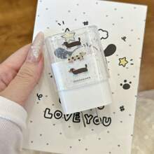 Nuevo set de 18/20W de protectores de cable de carga duraderos con patrón de perro y lunares, funda protectora de TPU compatible con cargador de 16/15/13/14, organizador de cable anti-rotura - Multicolor - Ver 6