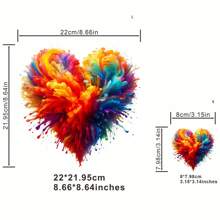 1/2/3 miếng dán ép nóng hình trái tim nhiều màu - Miếng dán chuyển nhiệt theo chủ đề hoạt hình, miếng dán vải trang trí chống thấm nước có thể giặt được, dùng cho thiết kế quần áo - Nhiều màu - Xem 4