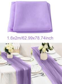 1pc Romantic 393inch Light Purple Sheer Drape Fabric, Long Solid Color Voile Curtain Multipurpose Party Backdrop Veil For Wedding Arch, Home Decoration Wedding Arch Curtain Fabric Background Cloth, Baby Shower Decoration Violet Arch Fabric, Home Decors, Birthday Wedding Party