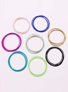 5pcs Stainless Steel Tiny Spring Bracelet Set For Fashion Women And Girls - Bracelet Set - View 12