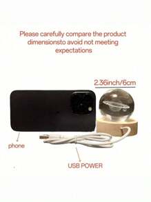 1pc 3D Crystal Ball Night Light 7 Color Light, Clear Crystal Ball With Wood Base, Night Light With Moon & Galaxy & Planet & Saturn Pattern,Solar System Space Themed Crystals, For Baby Room Night Light,Creativity Luxury Ornaments,Send Birthday Gifts To Boys And Girls Graduation