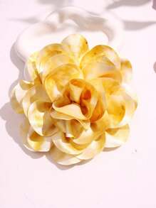 1pc Minimalist Colorful Tie Dye Fabric Flower Brooch, Random Color Dramatic Elegant Big Floral Decor Pin Dress Accessories Pin For Clothes Bag Charm