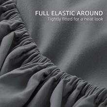 Farfallarossa 纯色床单套装，3/4 件，包括床单、床笠和 1/2 个枕套，采用柔软拉绒超细纤维面料制成，亲肤舒适，防缩水，防褪色，易于护理。 - 深灰 - 查看 5