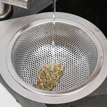 1pc Stainless Steel Sink Strainer Basket Removable Goosehead Storage Drainage Basket Kitchen Hanging Drain Rack - Stainless Steel Color - View 6