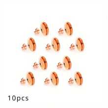 10/100pcs Multi-Size Metal Blank Post Round Stud Earrings Base Earbuds DIY Earbuds Make Earring Accessories