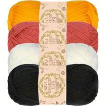 4pcs Soft & Comfy 100% Acrylic Yarn Skeins - 4 X 50g In Assorted Colors, Suitable For Knitting, Crocheting And Crafts, Finely Spun'