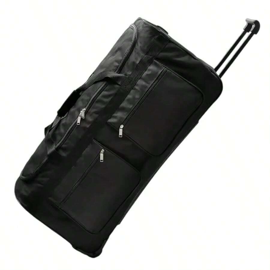 Kynley Bolso con ruedas Oxford , Maleta ultraligera de gran capacidad para equipaje rodante de 32/40 pulgadas, Maleta de viaje, ideal estudiantes, viajeros, profesionales, etc. - Negro - Ver 1