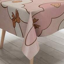 1pc Easter Bunny And Egg Decorative Tablecloth, Holiday Outdoor Table Decor, Vintage Easter Happy Tablecloth, Easter Bunny Eggs And Farmhouse Design, Great For Spring/Summer Decorations, Easter Gifts, Great For Indoor/Outdoor/Easter Parties And Home Decor, Easter Decor, Farmhouse Decor. Easy To Install And Maintain - Add Festive Ambiance And Personalized Yard Decor!