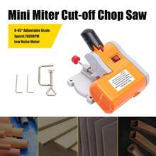Mini Bench Cut-Off Saw Set, 7800 RPM High-Speed Blade, Adjustable Miter, Portable Precision Cutter For Metal, Wood & Plastic, 90W Power, Efficient - Orange - View 9