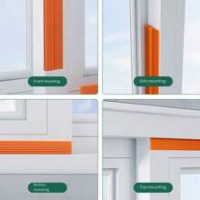 1pc Window Windproof Tape Sliding Window Sealing Strip Plastic Steel Window Gap Plugging Strip Windproof Soundproof Sealing Strip - Multicolor - View 5