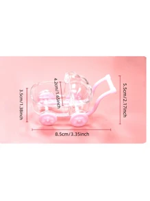 6pcs Creative Personalized Mini Carriage Wedding Candy Favor Boxes Party Favors Room Decor Bride Gifts Birthday Graduation Birthday Decorations Party Decorations Gift Bags - Multicolor - View 2