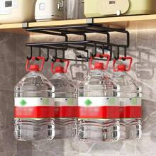 Stainless Steel Kitchen Hanging Organizer Rack With Hooks Paper Towel Dishcloth Hanging Rack Cutting Board Pot Cover Storage Shelf